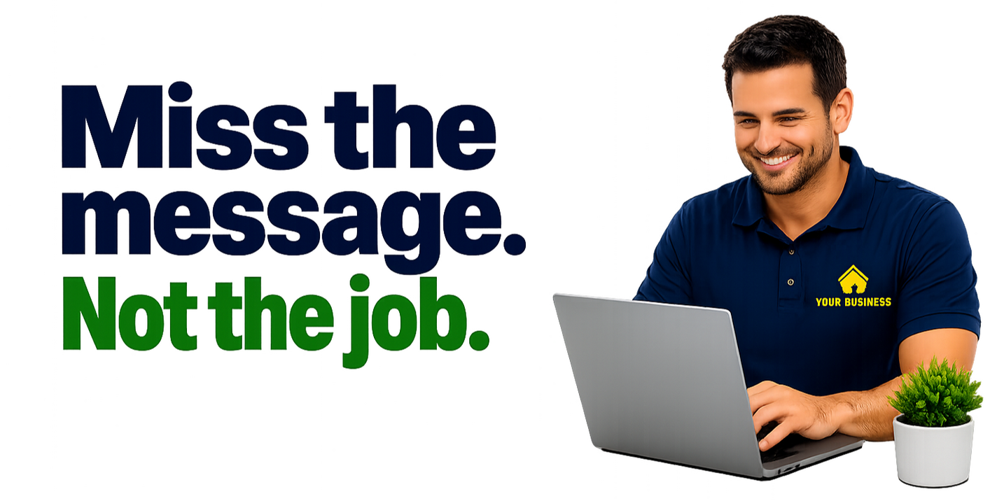 Book a call with us Stop losing jobs to missed calls. Our Trade Enquiry Automation System captures and qualifies enquiries 24/7 from your website, Facebook and Instagram. Miss the message Not the job chatbot